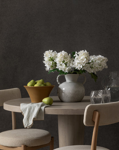 White Faux Hydrangea Stem - image 4