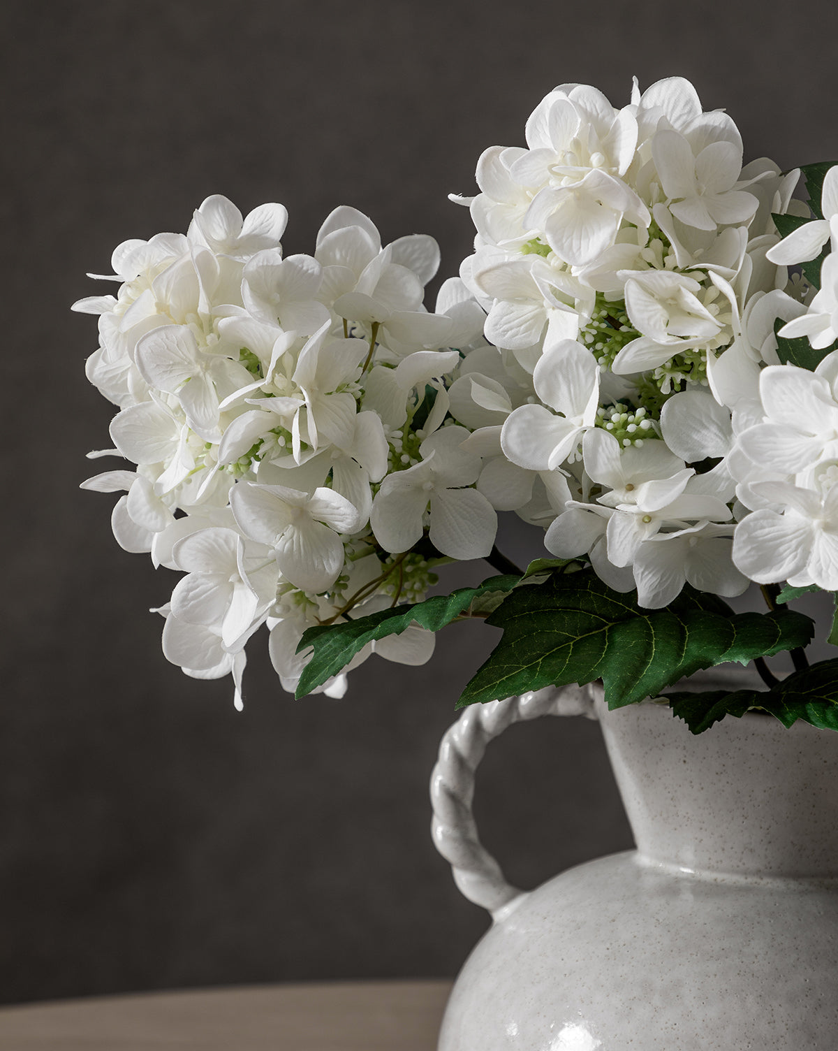 White Faux Hydrangea Stem - image 2