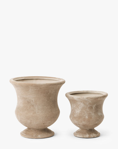 Matte Pedestal Urn Planter - image 1