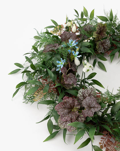 Fern & Begonia Faux Wreath - image 4