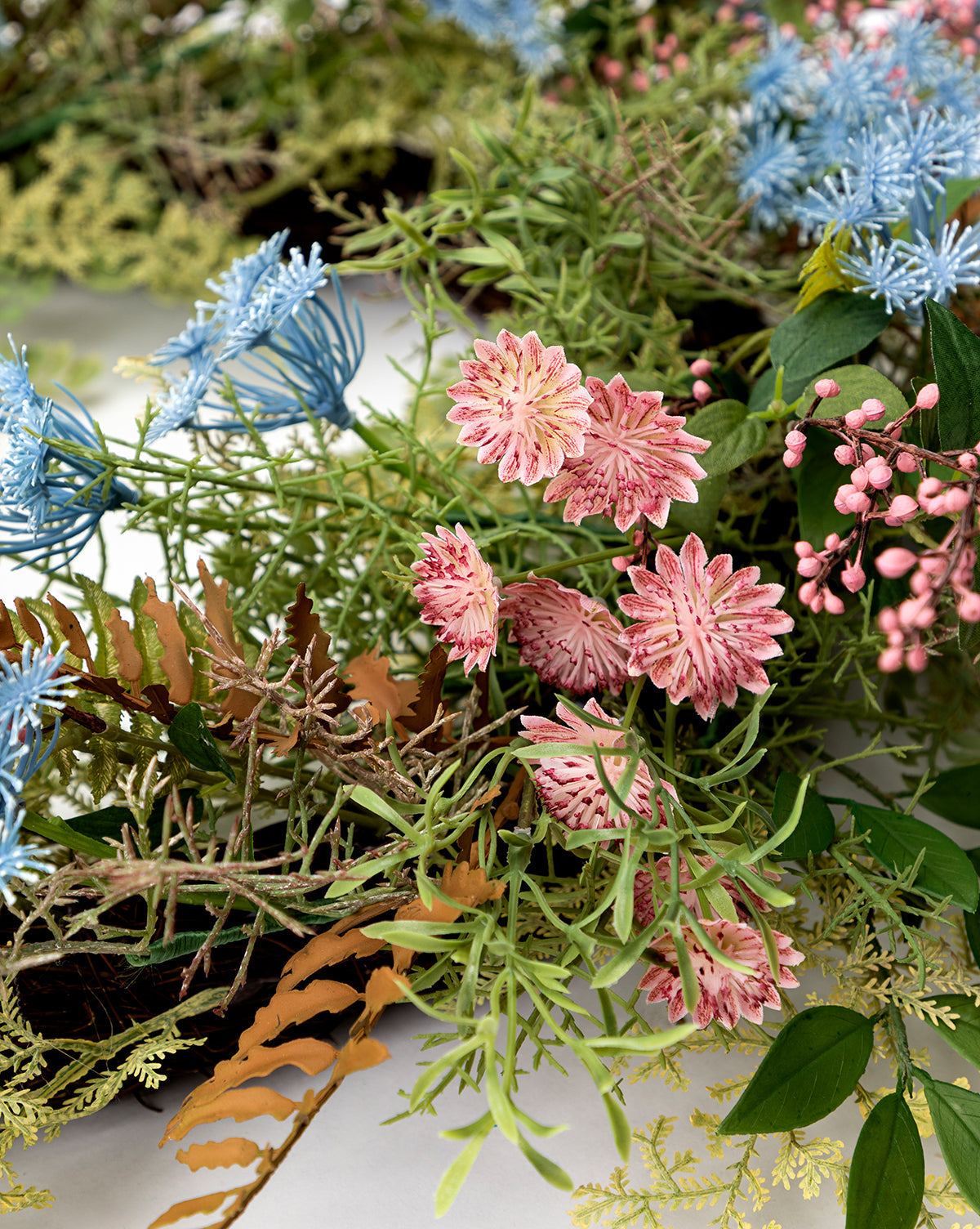Mixed Herb & Floral Faux Wreath - image 3
