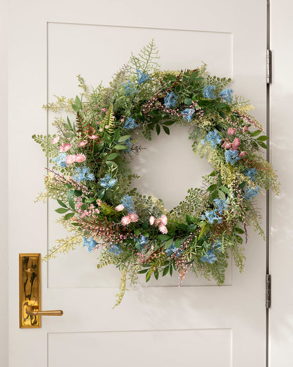 Mixed Herb & Floral Faux Wreath - image 1