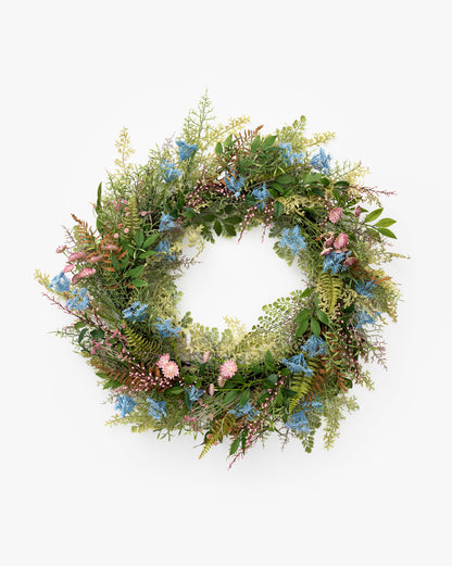 Mixed Herb & Floral Faux Wreath