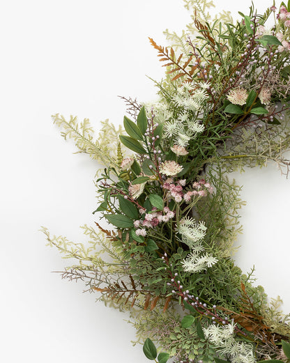 Mixed Herb & Floral Faux Wreath - image 6