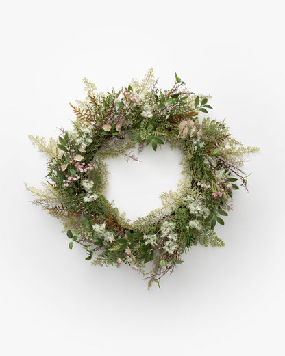 Mixed Herb & Floral Faux Wreath - image 4