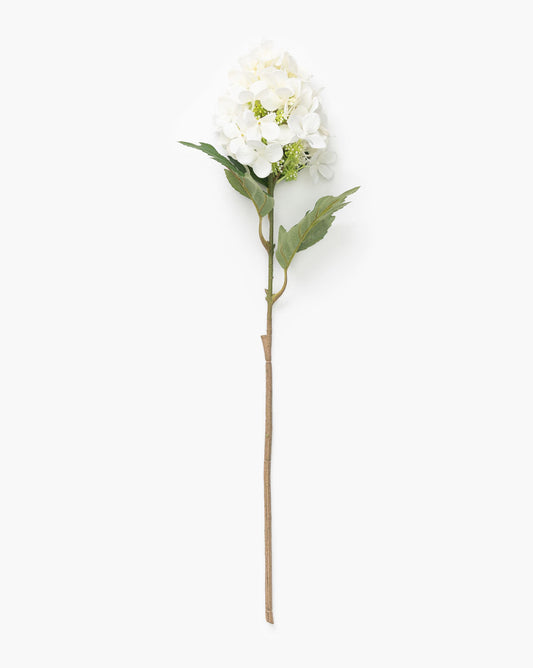 White Faux Hydrangea Stem - image 1