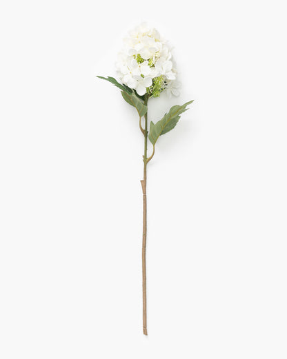 White Faux Hydrangea Stem