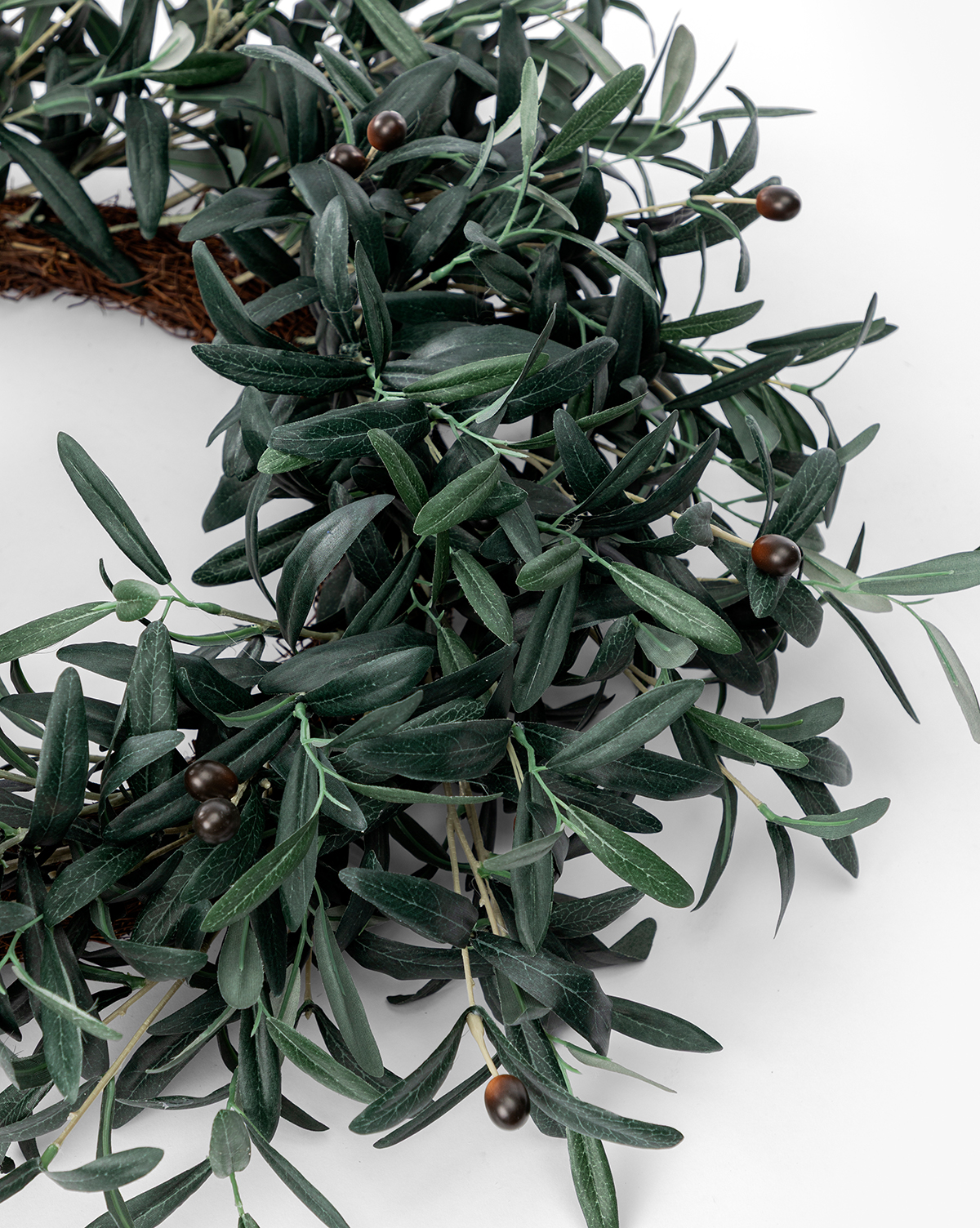 Olive Leaf & Berry Faux Wreath - image 2