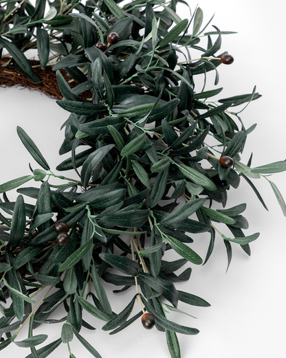 Olive Leaf & Berry Faux Wreath - image 2