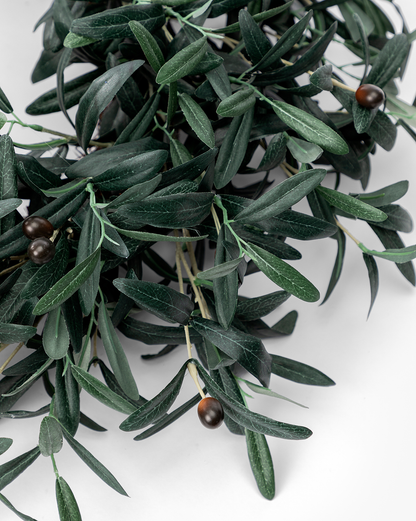 Olive Leaf & Berry Faux Wreath - image 3