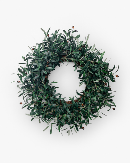 Olive Leaf & Berry Faux Wreath - image 5