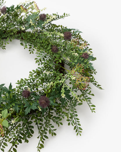 Mixed Greenery Botanical Faux Wreath - image 6