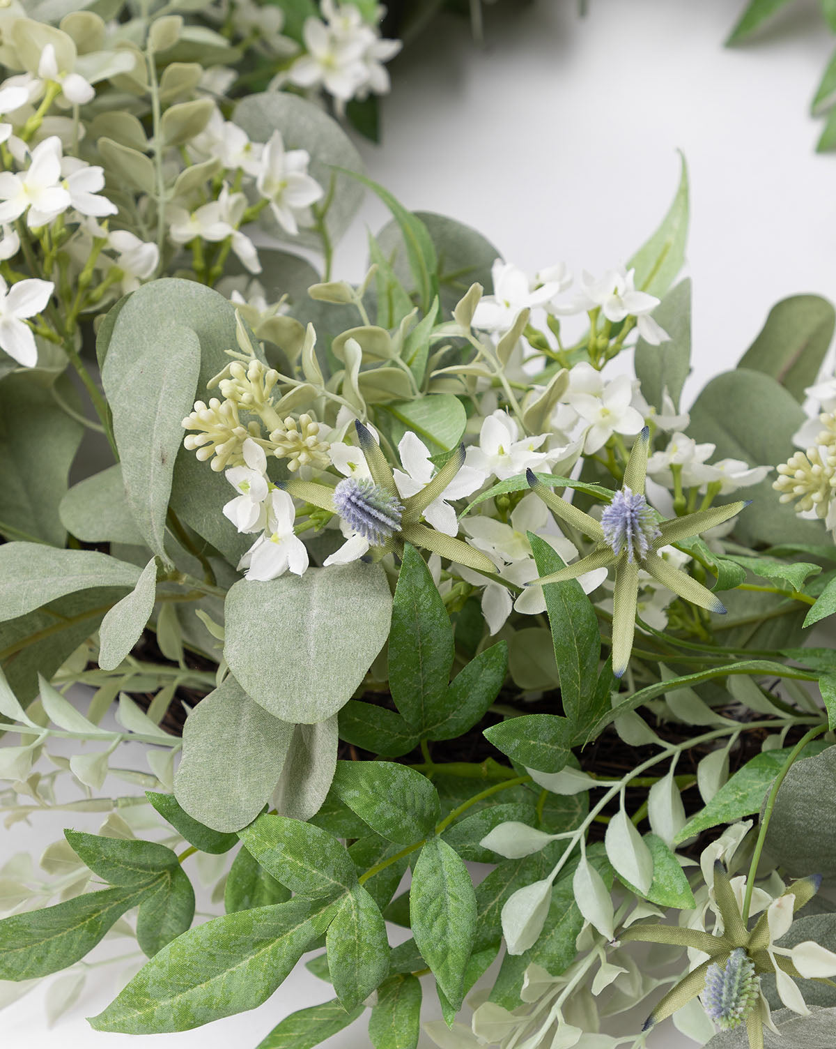 Orange Jasmine & Eucalyptus Faux Wreath - image 5
