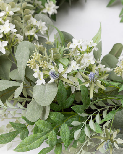 Orange Jasmine & Eucalyptus Faux Wreath - image 5