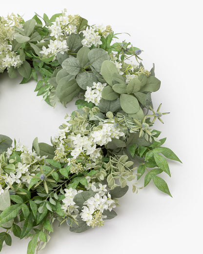 Orange Jasmine & Eucalyptus Faux Wreath - image 4