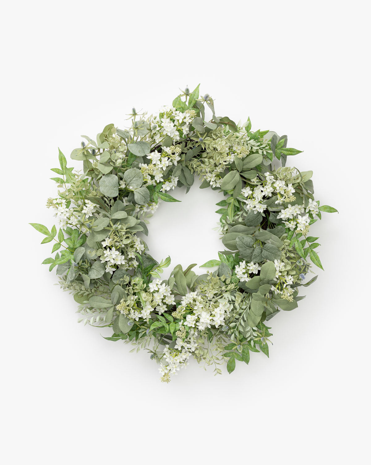 Orange Jasmine & Eucalyptus Faux Wreath - image 1