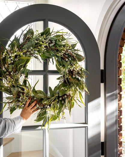 Wild Grass & Eucalyptus Faux Wreath - image 1