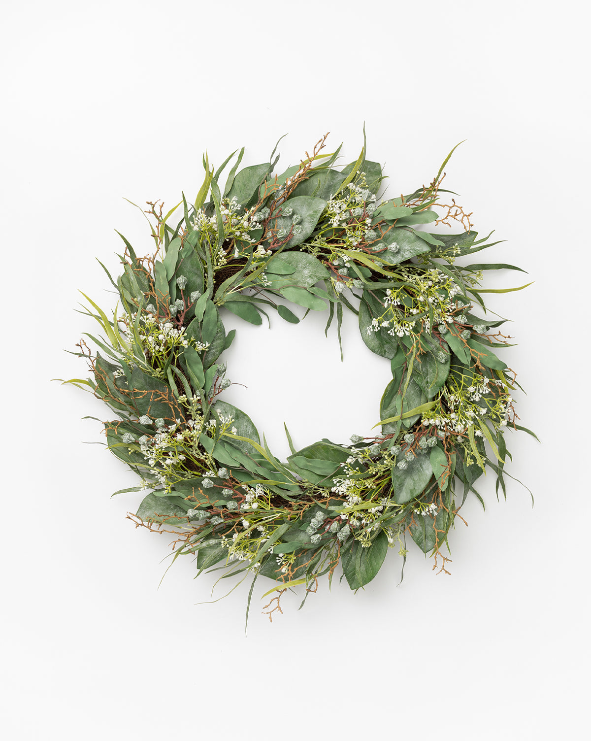 Wild Grass & Eucalyptus Faux Wreath - image 2