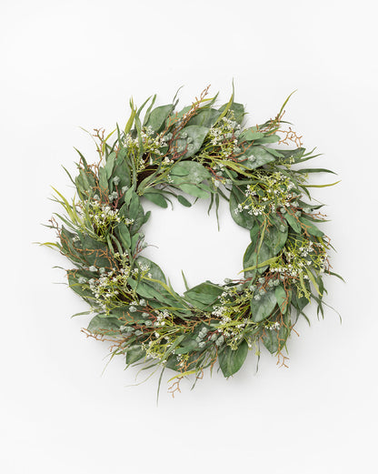 Wild Grass & Eucalyptus Faux Wreath - image 2