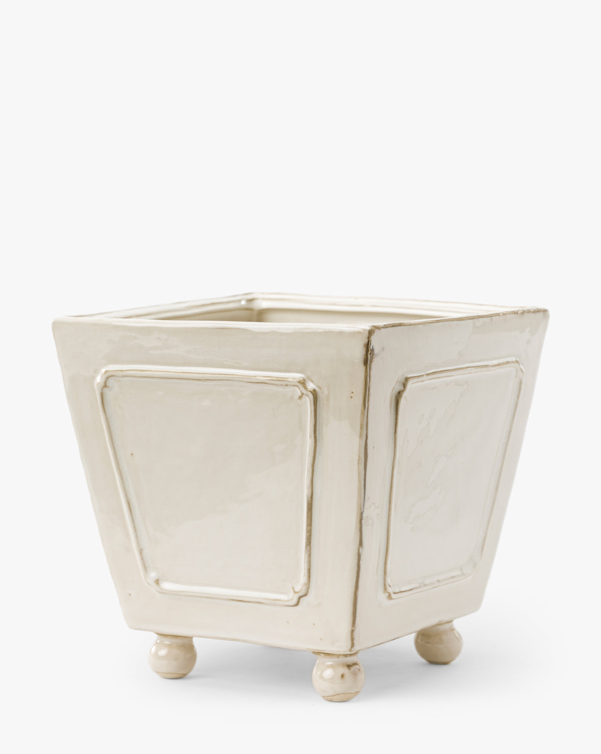 Cream Glazed Stoneware Planter - image 5