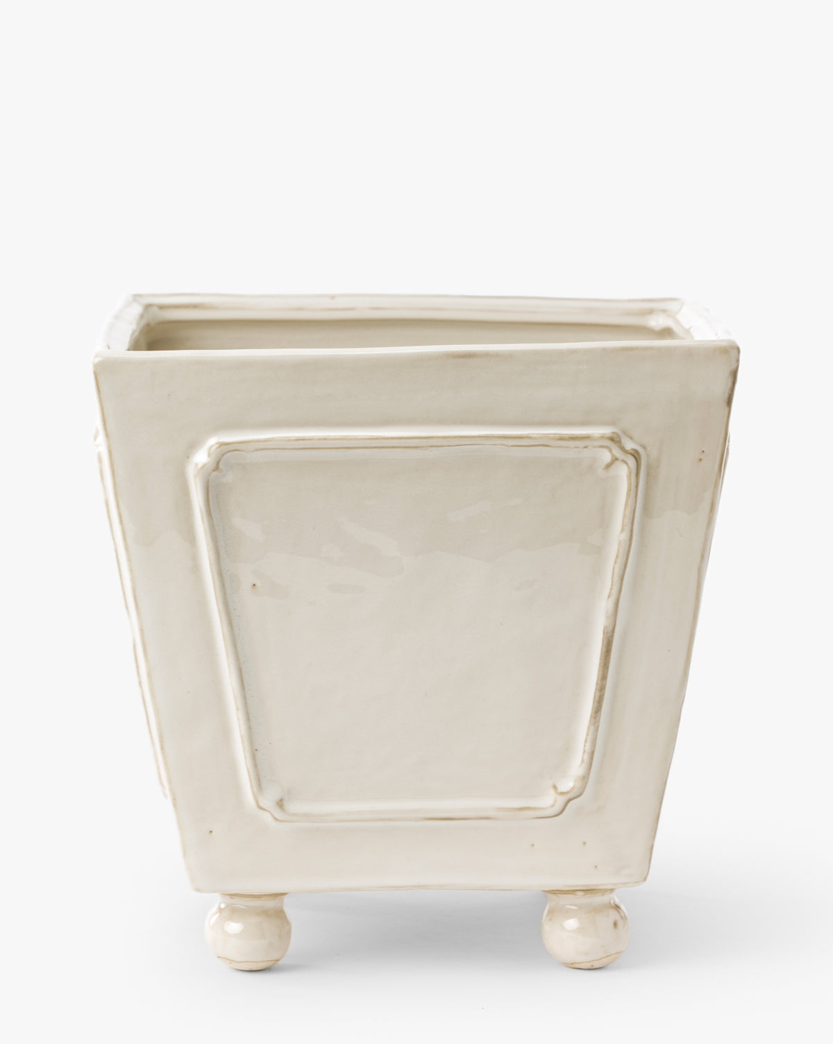 Cream Glazed Stoneware Planter - image 6