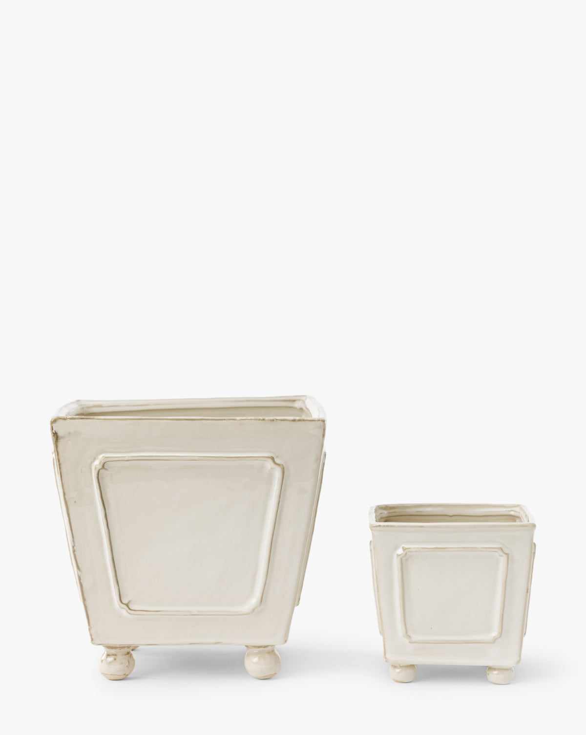Cream Glazed Stoneware Planter - image 2