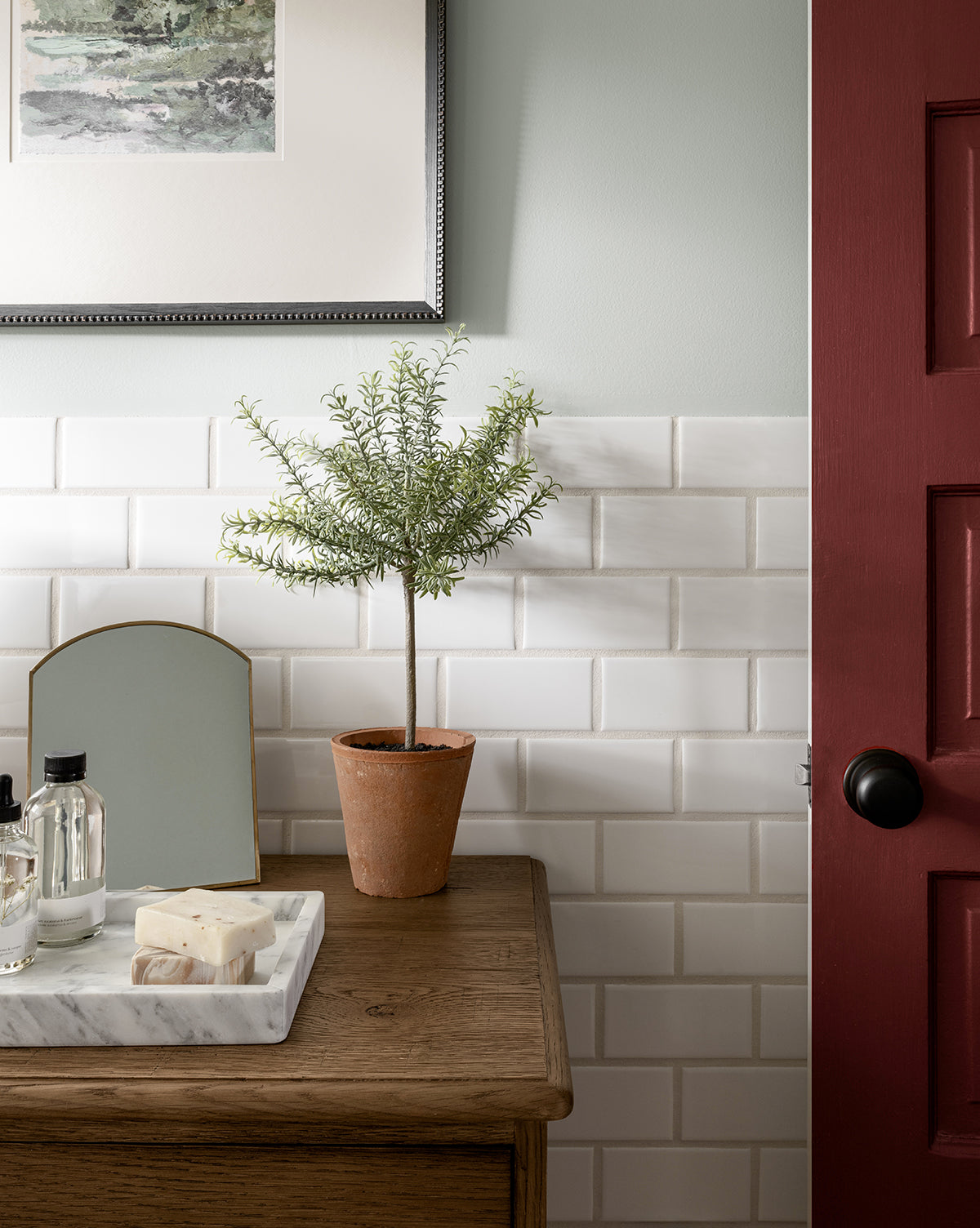 Potted Faux Rosemary Topiary - image 5