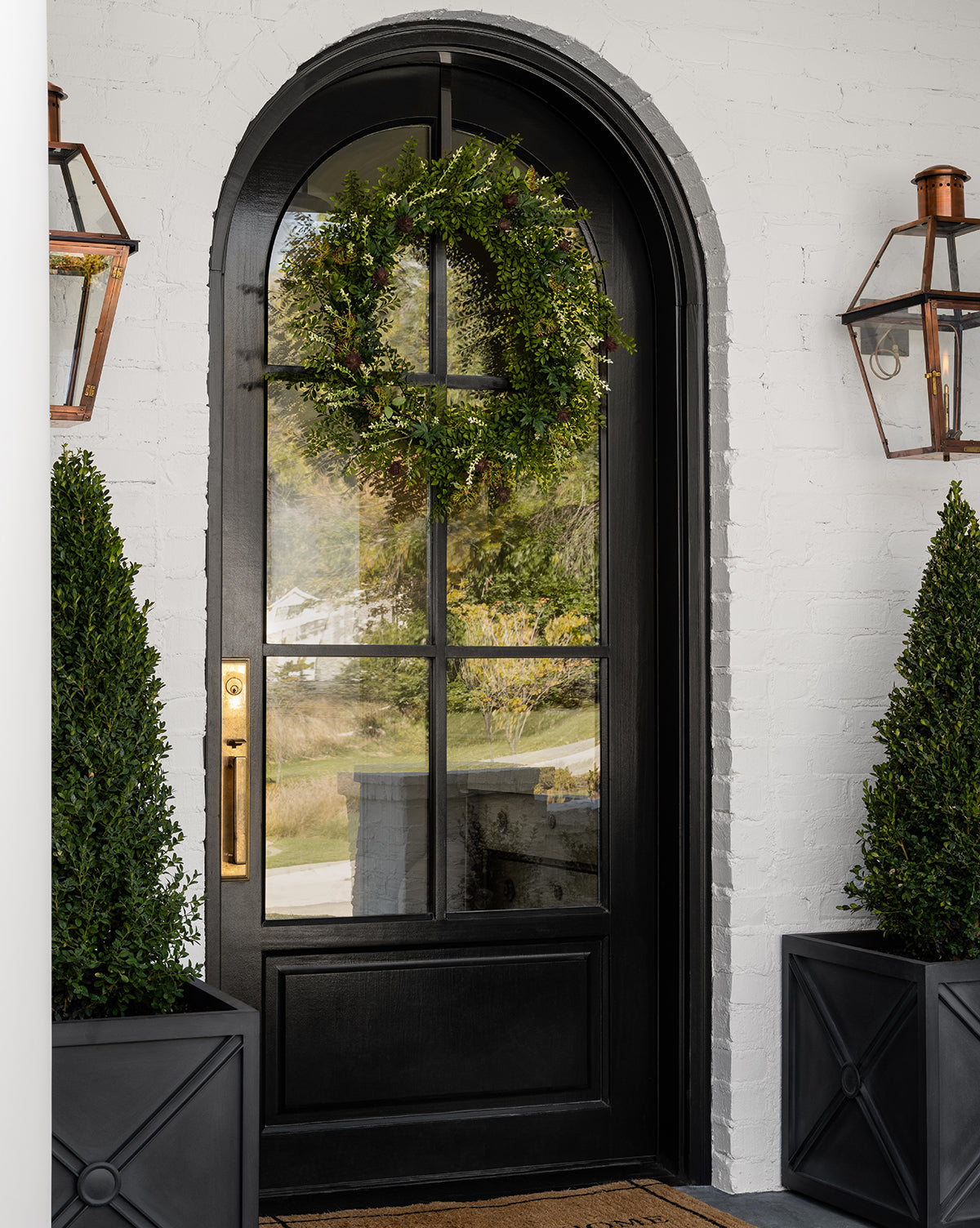 Mixed Greenery Botanical Faux Wreath - image 4