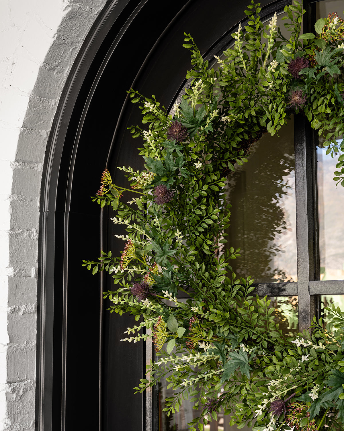 Mixed Greenery Botanical Faux Wreath - image 3
