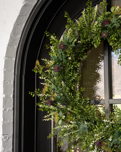 Mixed Greenery Botanical Faux Wreath - image 3